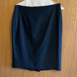 Elie Tahari Navy Blue Woven Dress Skirt